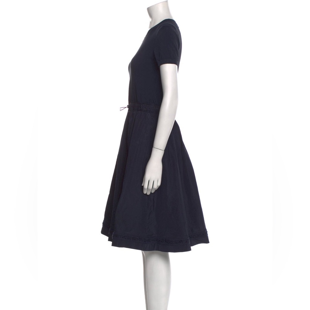 Moncler A-Line Crew Neck Knee-Length Dress in Navy in GUC, Size XS - Picture 2 of 8